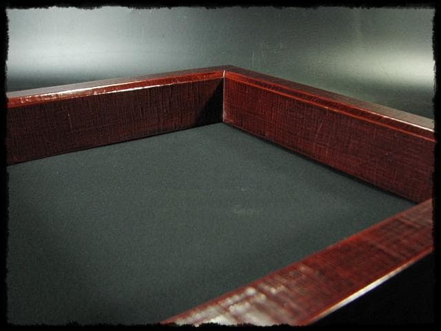 惺斎好 多田 桂寛 炉縁 溜塗 布目 布摺 布張 表千家 茶道具 f243