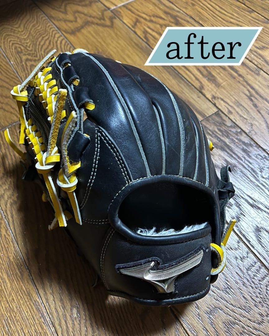 【紐全交換済み中古】少年軟式　左投げ　MIZUNO グローバルエリートRG