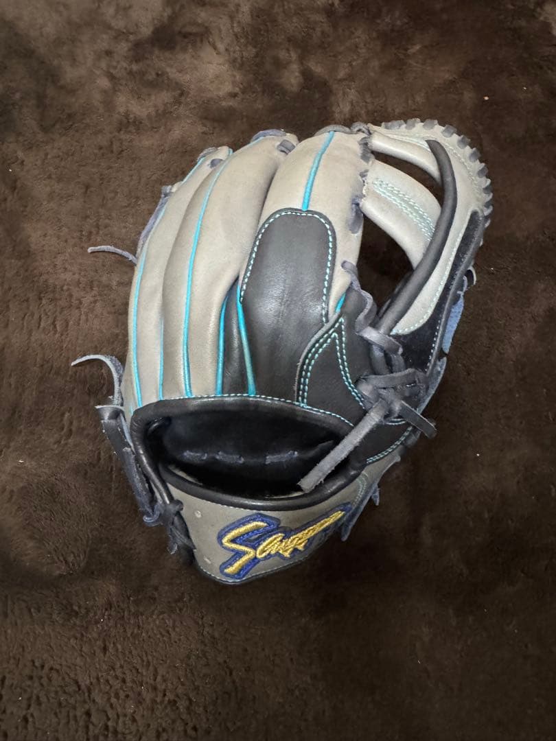 久保田スラッガー オーダー軟式グローブ グレー/青