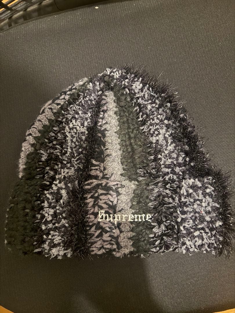Supreme Tinsel Stripe Beanie Black　新品