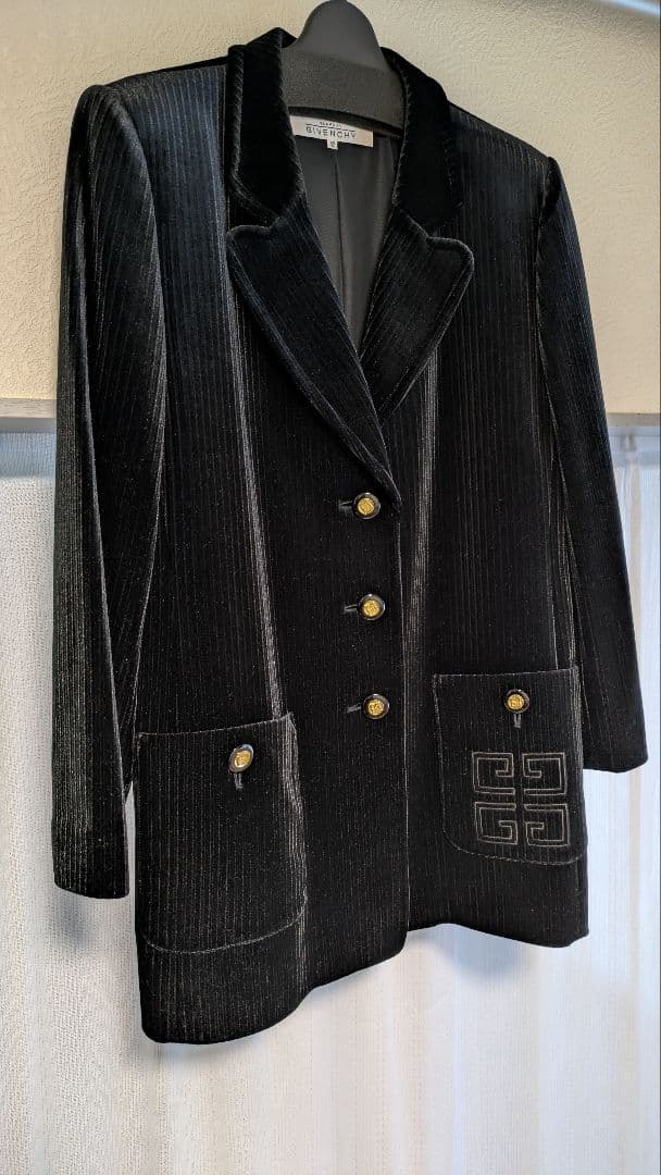 GIVENCHY　ジバンシー　ジャケット　42サイズ　黒　ヴィンテージ