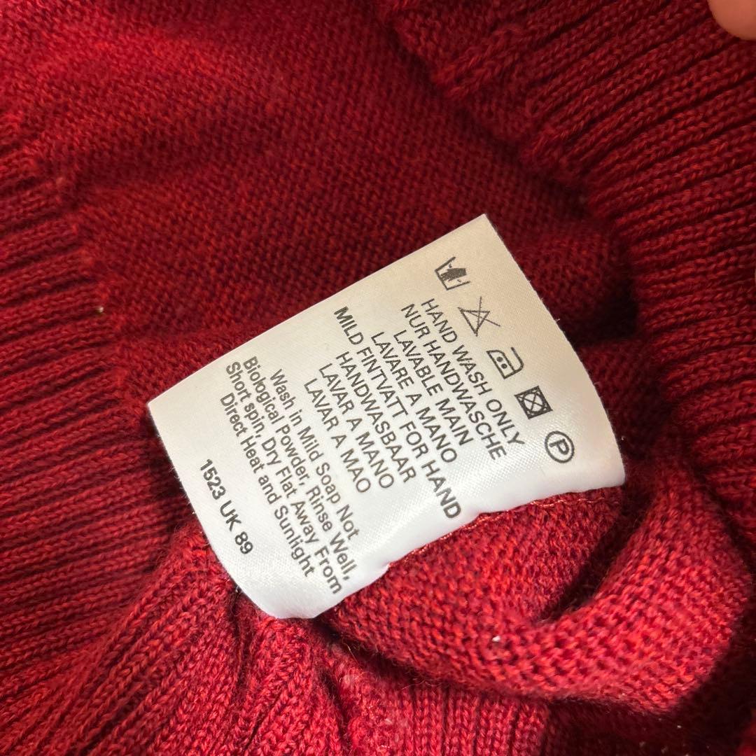 美品⭐️90s burberry ハイゲージ エルボーパッチ　ニット　ホース刺繍