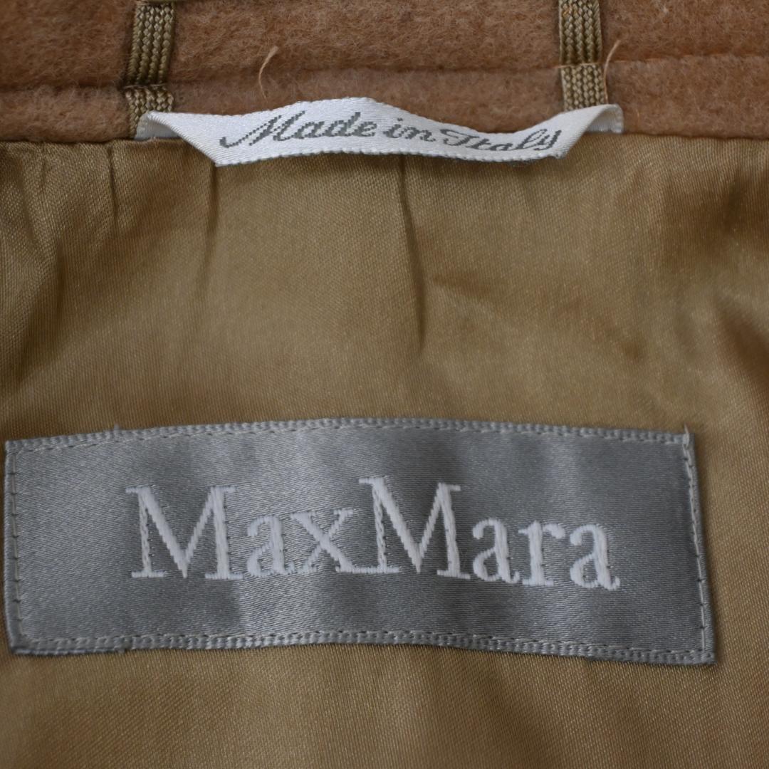 48046★冬 Max Mara ウールコート ステンカラー Aライン*
