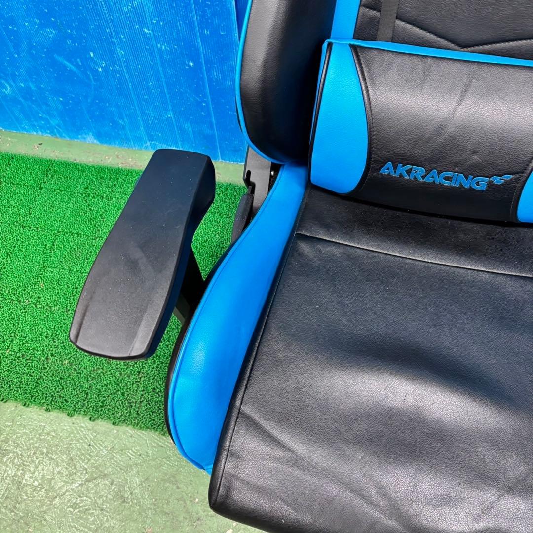 448 ゲーミングチェア　ブルー　青色　デスクチェア　大人気　オフィスチェア