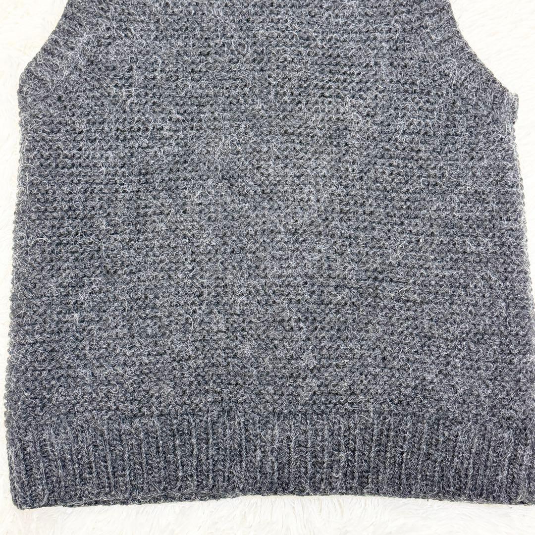 コムデギャルソンオム ニット ベスト ショールカラー ボタンベスト 厚手ニットM