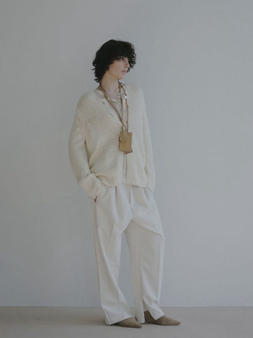 ETRE TOKYO ウールフライスヘンリーネックプルオーバー