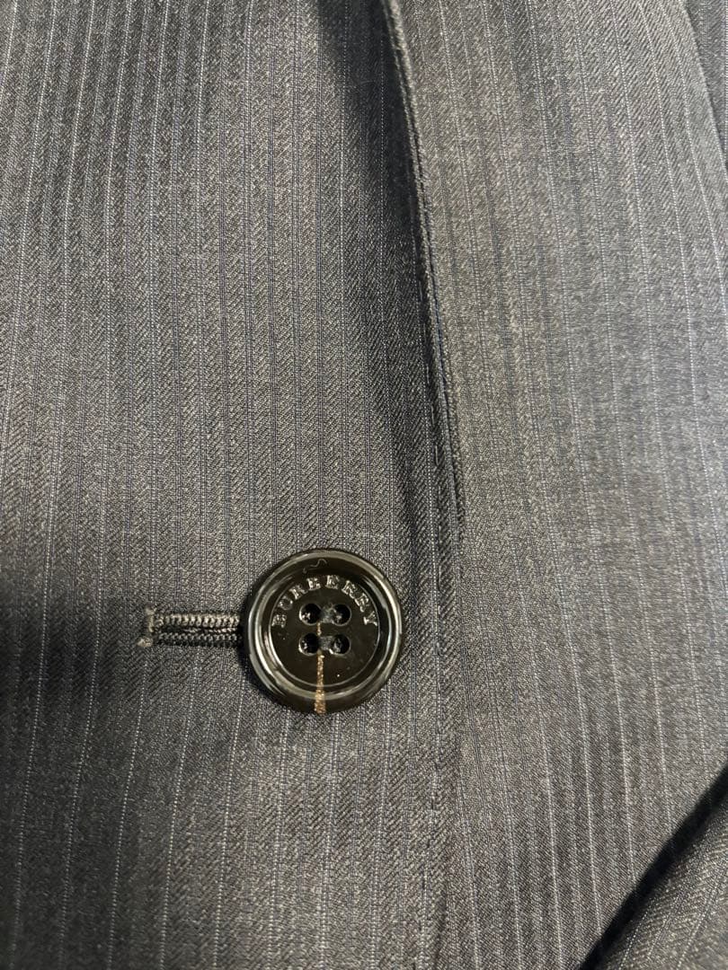 新品未使用⭐︎BURBERRY テーラードジャケット 38 ダークグレーストライプ