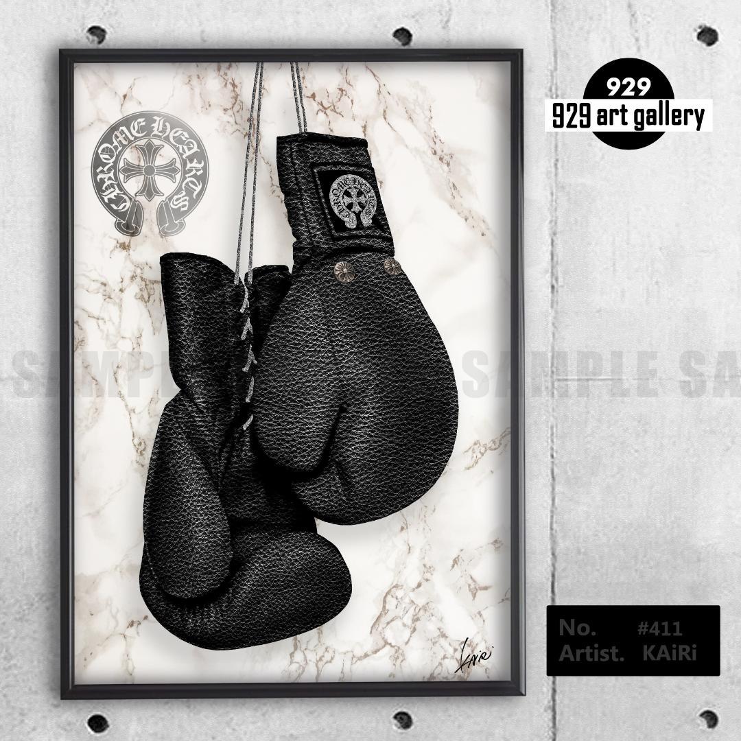 CHROMEHEARTS type☆A1額装済アートポスター.#411★グローブ