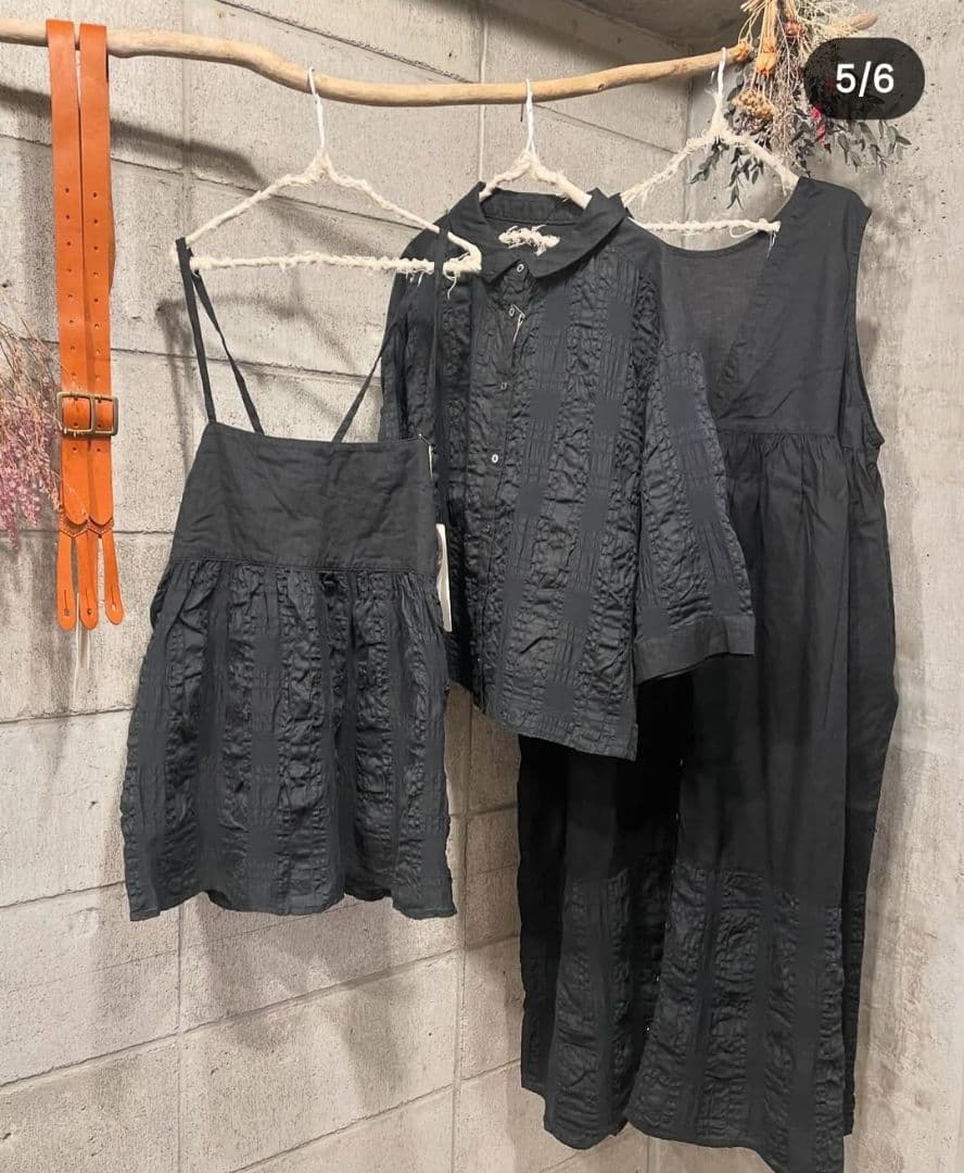 nest Robe　シアサッカーキャミブラウス