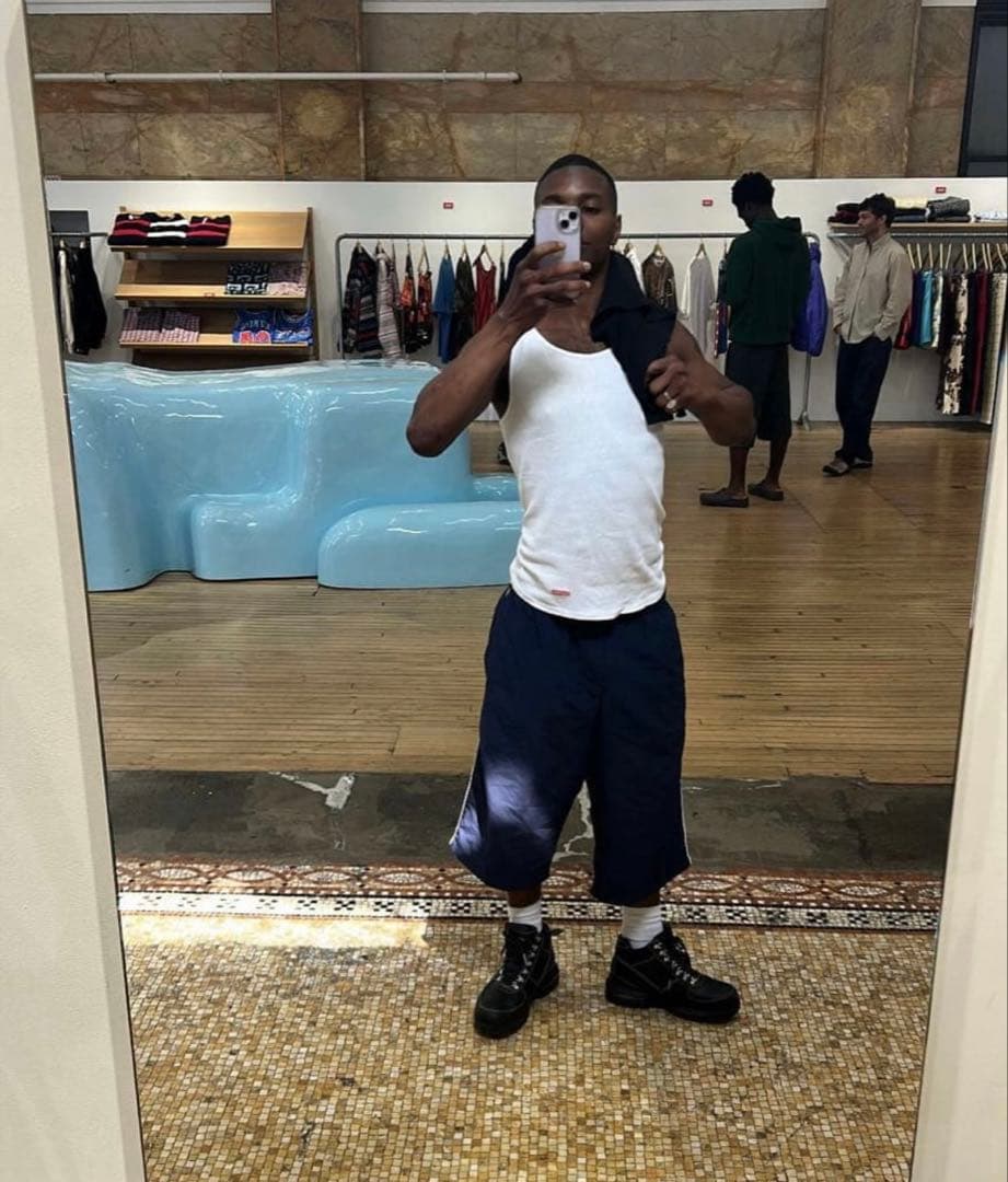 パンツ Supreme Long Nylon Short Navy