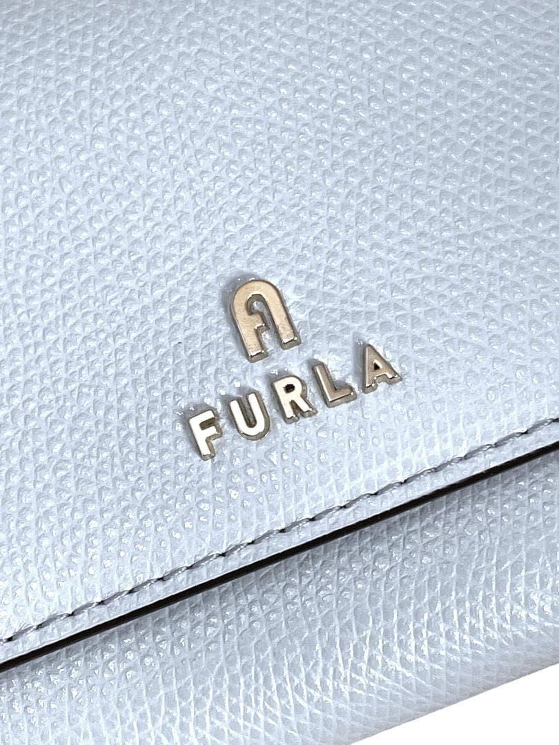 【新品・未使用】FURLA フルラ 長財布 レザー 水色 ブルーグレー 正規品