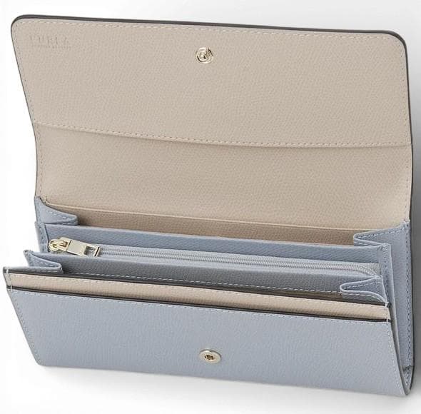 【新品・未使用】FURLA フルラ 長財布 レザー 水色 ブルーグレー 正規品