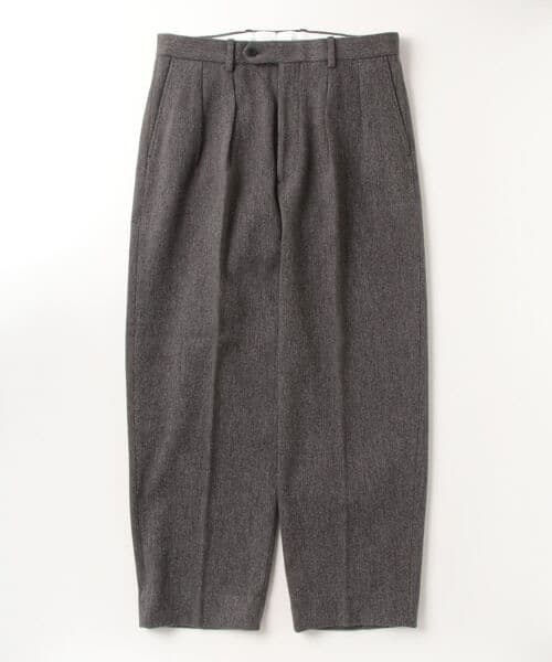 Steven Alanクッキークロス インツープリーツ ドレス トラウザーズ L