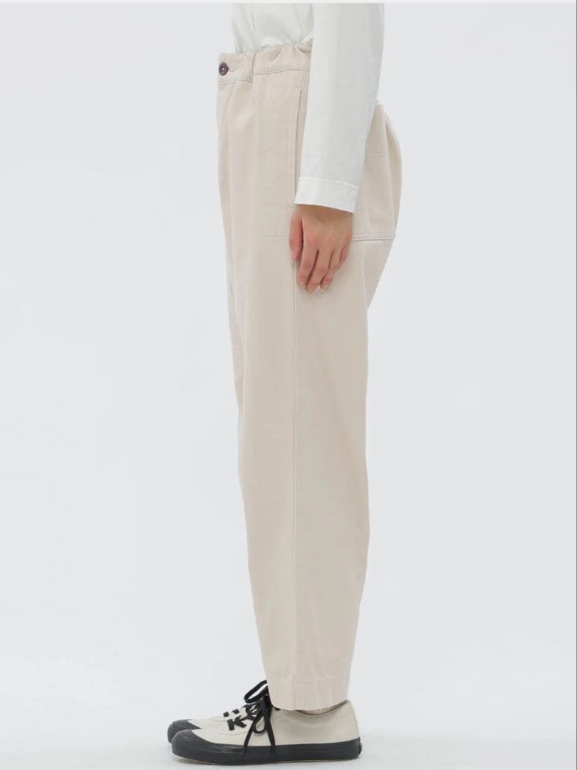 現行品2025MHLコットンパンツ ライトベージュ 1 マーガレットハウエル