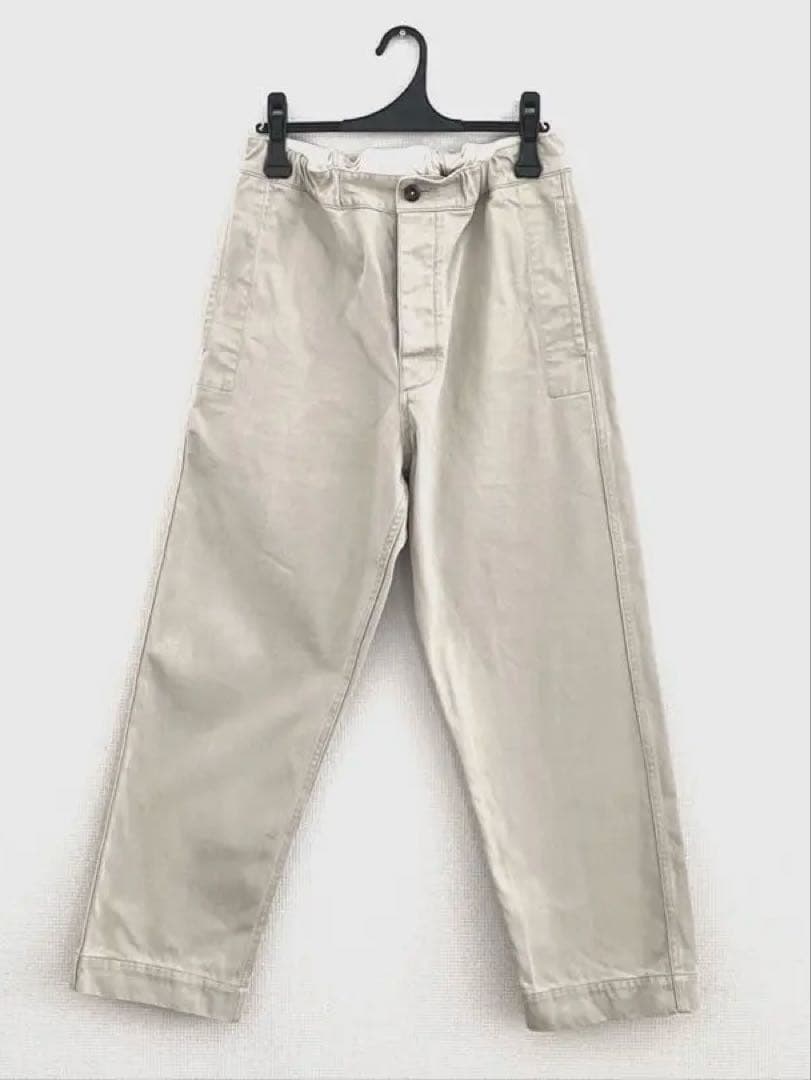 現行品2025MHLコットンパンツ ライトベージュ 1 マーガレットハウエル