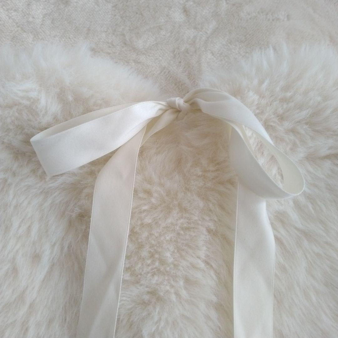 【バースデーバッシュ】美品　バックリボン ファー ベスト　ふわふわ