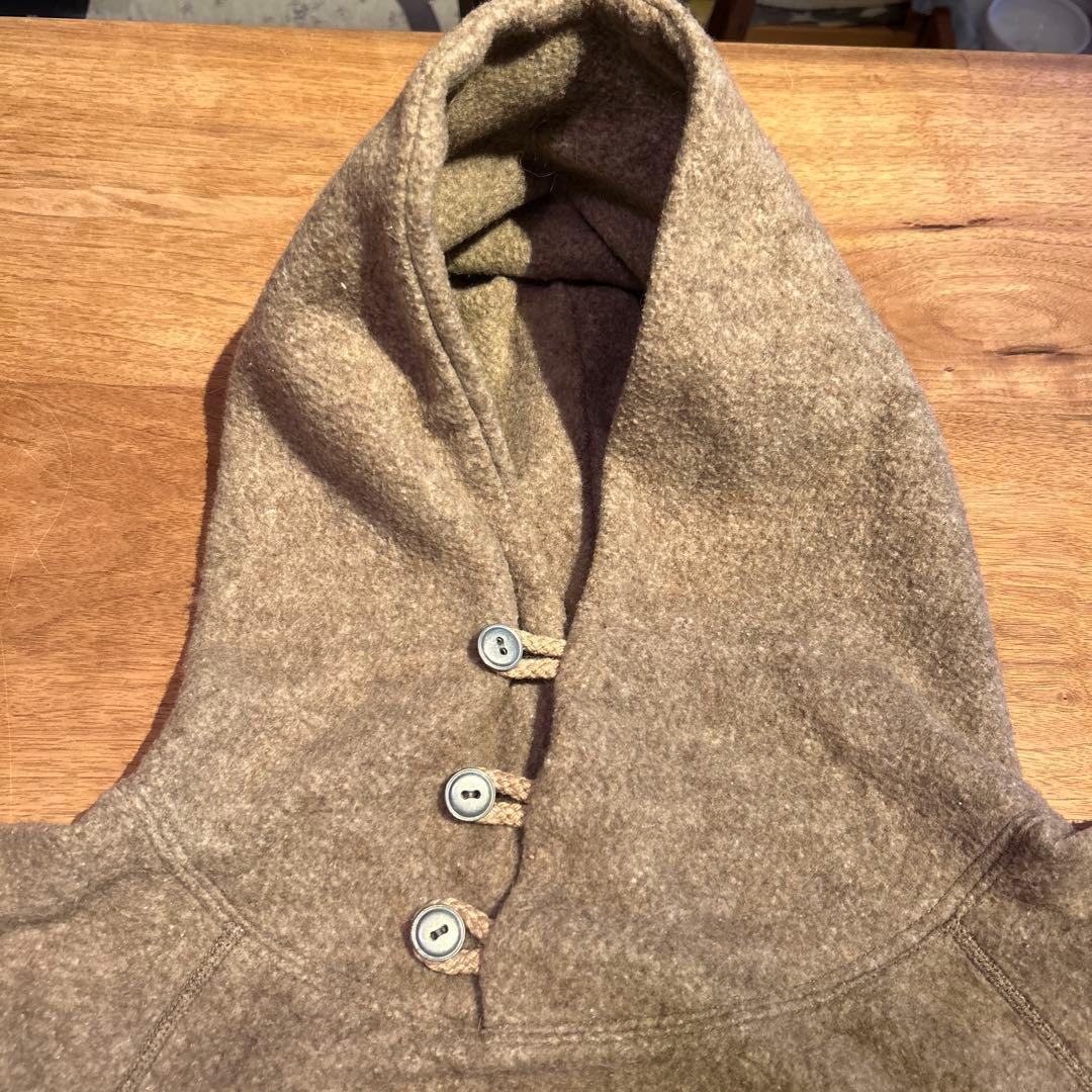 KAPITAL キャピタル サイズ1 綿×ポリ×アクリル混ボア調起毛パーカー