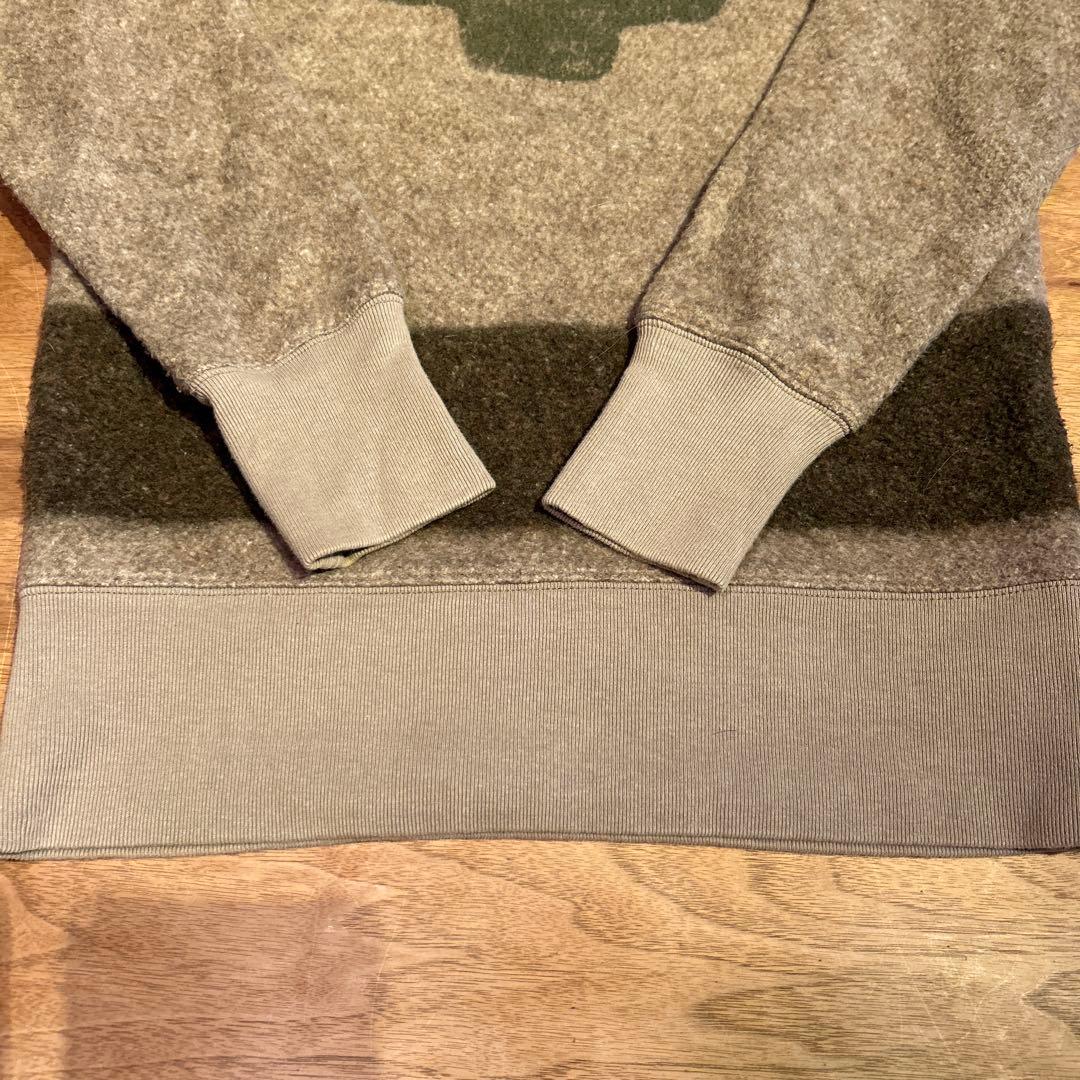 KAPITAL キャピタル サイズ1 綿×ポリ×アクリル混ボア調起毛パーカー