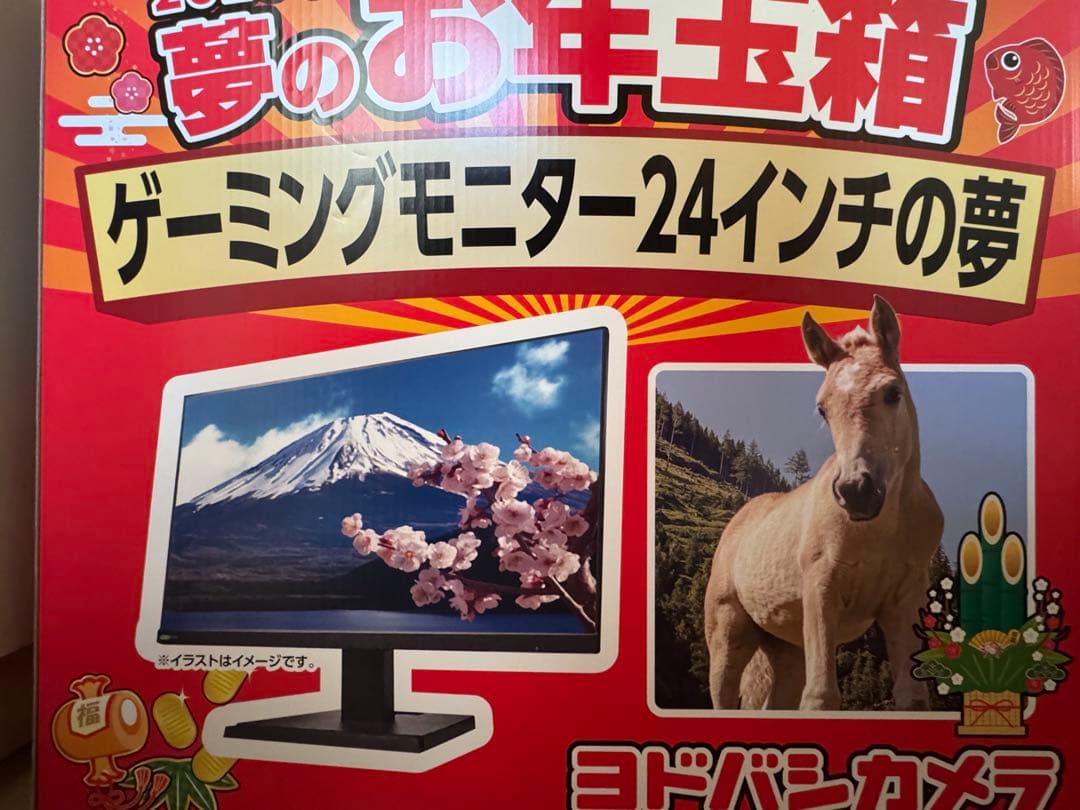 ヨドバシ 夢のお年玉箱 2026ゲーミングモニター24インチの夢 福袋