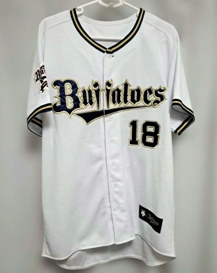 【山本由伸投手】 DESCENTEレプリカユニフォームL刺繍 オリックス時代