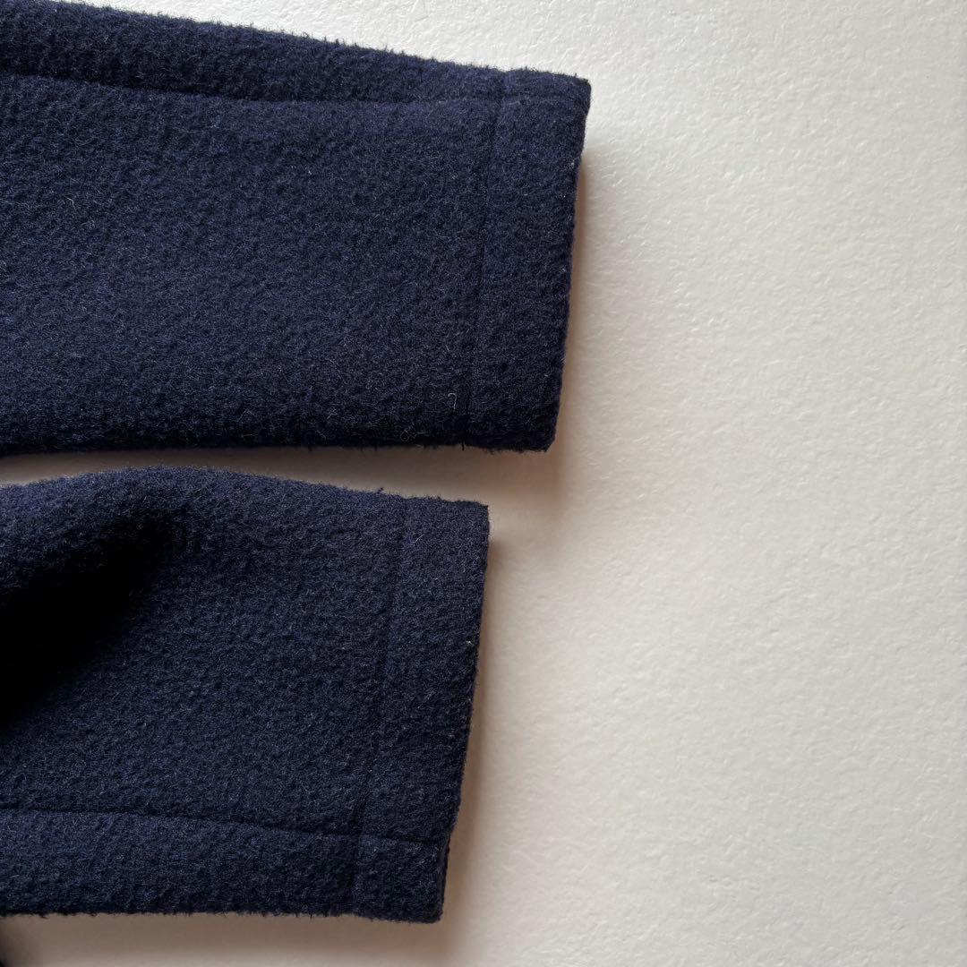 ダントン ウールモッサ ノーカラージャケット　紺