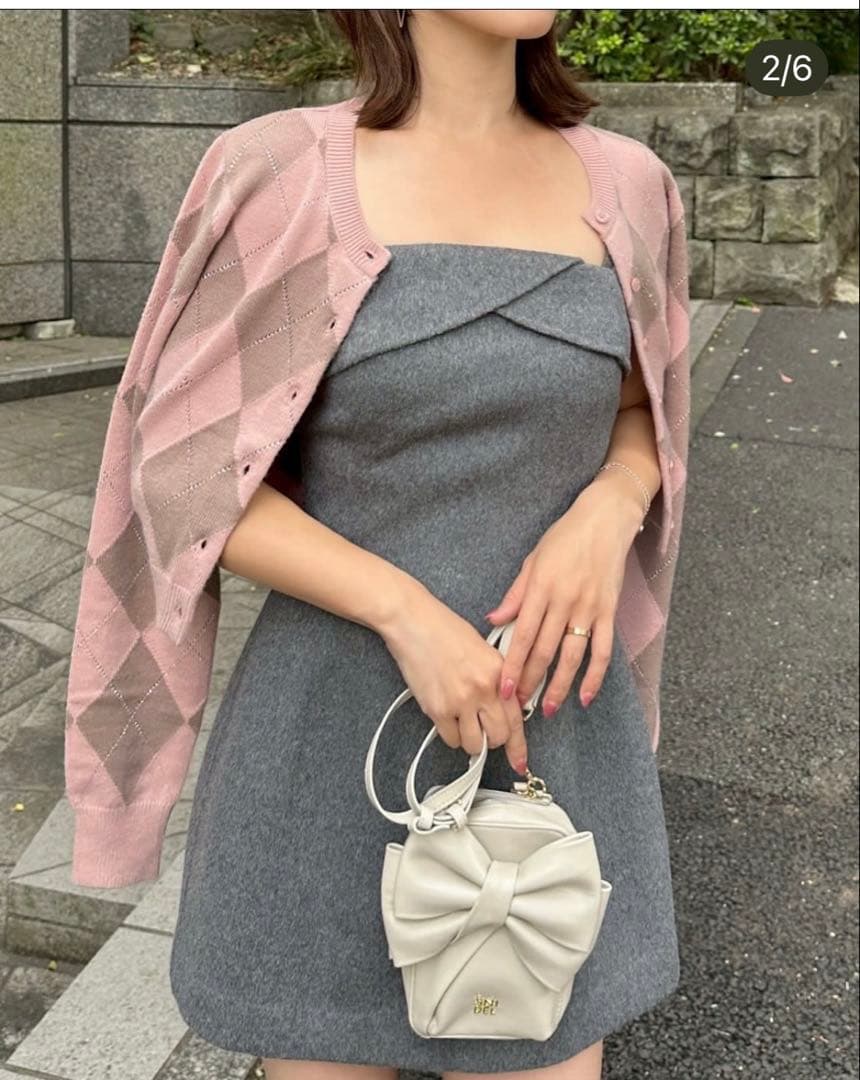 新品タグ付き♥️ SNIDEL アーガイルニットアンサンブル✨ルミネ限定色✨