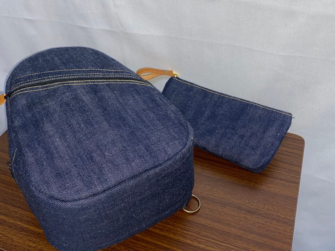 男女兼用☆岡山デニム☆リュック対応☆ワンショルダー☆ポーチ付き