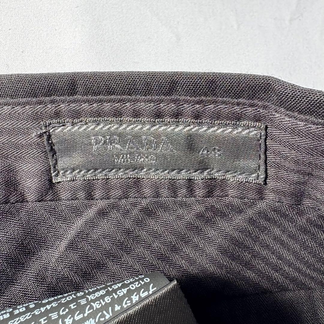 【美品】PRADA プラダ ウール スラックス ブラック 48
