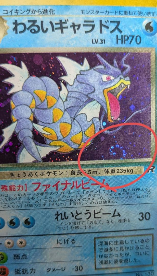 【美品】渦巻きホロ！わるいギャラドス☆旧裏