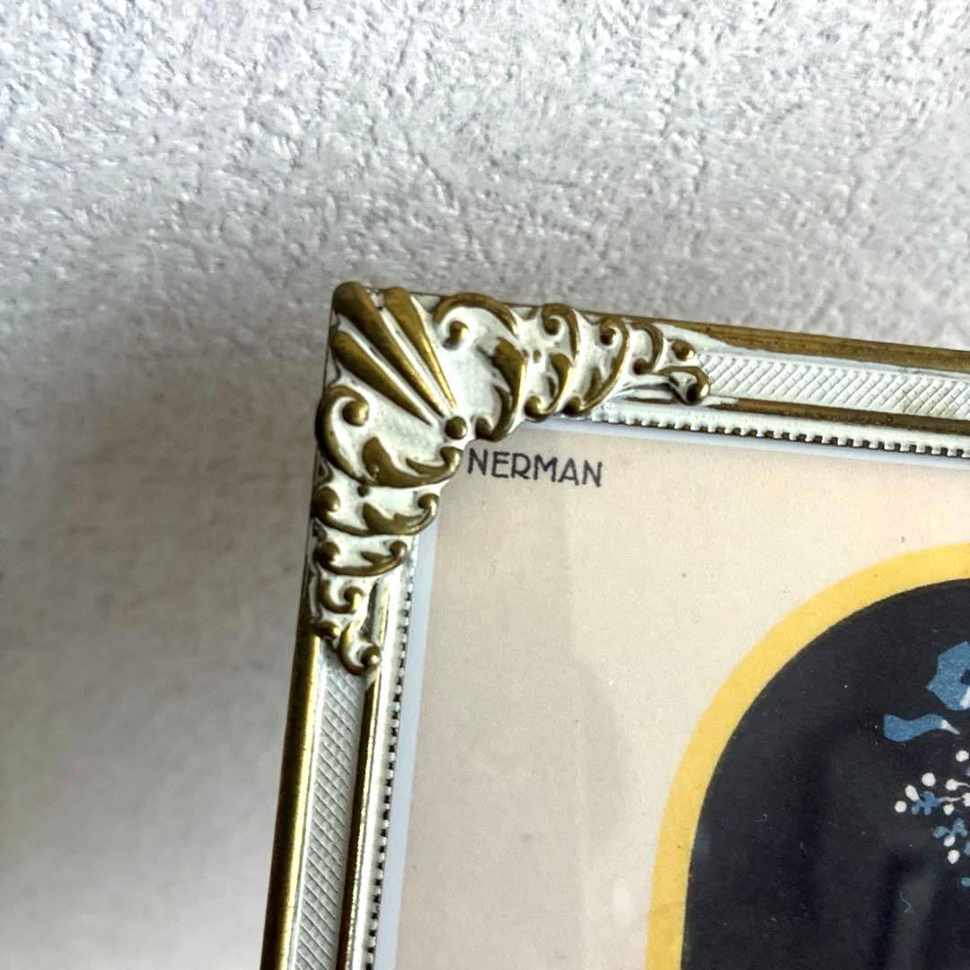 RT98 優美な装飾が美しい北欧ヴィンテージ 真鍮のフォトフレーム 16×11