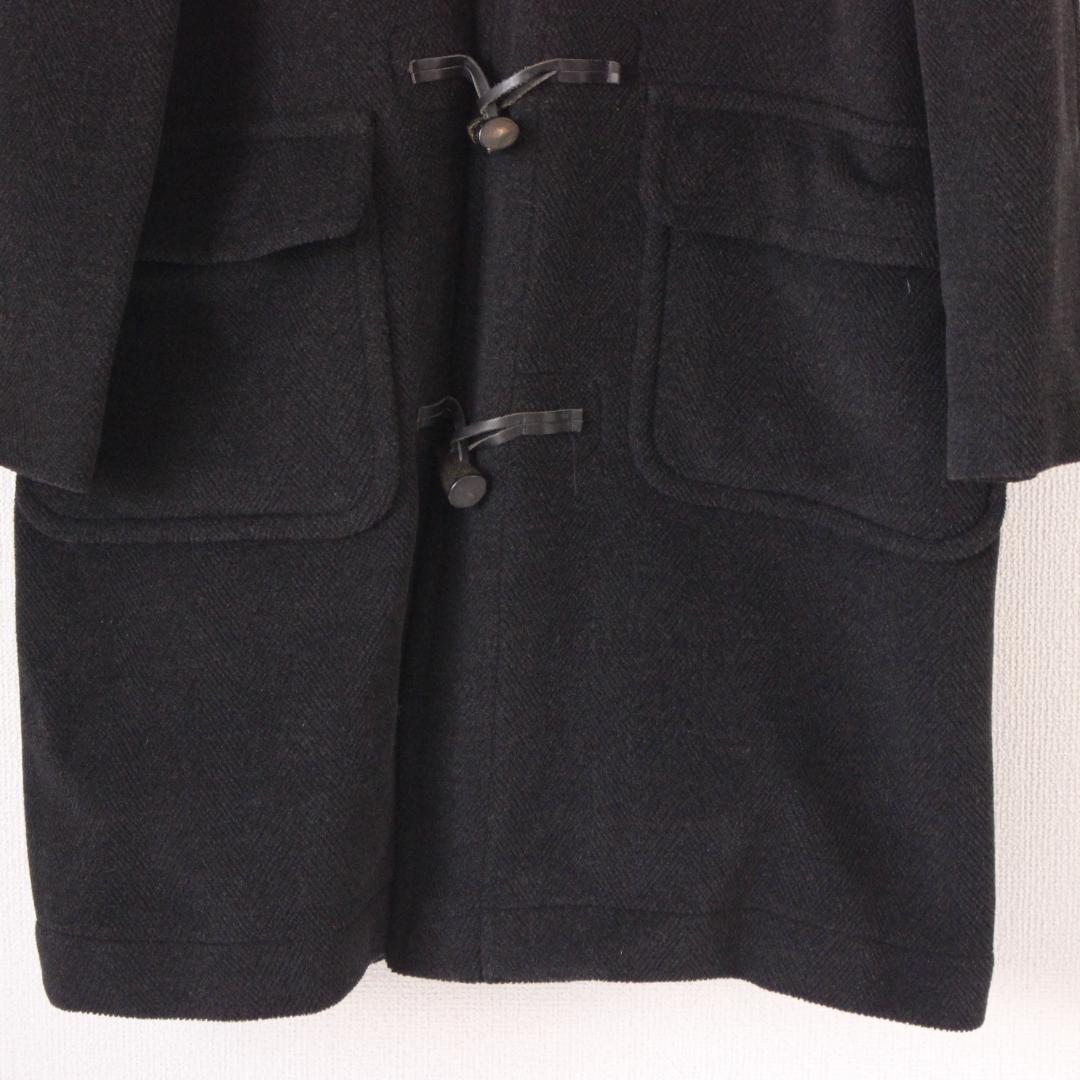 GLENMORE ヘリンボーン ダッフルコート Mサイズ ブラック ウール