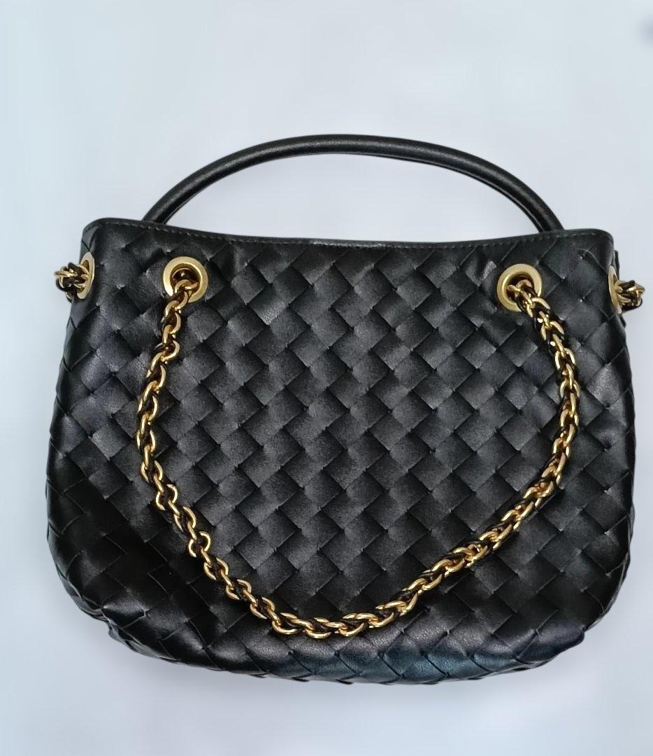 ボッテガヴェネタ アンディアーモ レザー 2WAY ショルダーバッグ ブラック