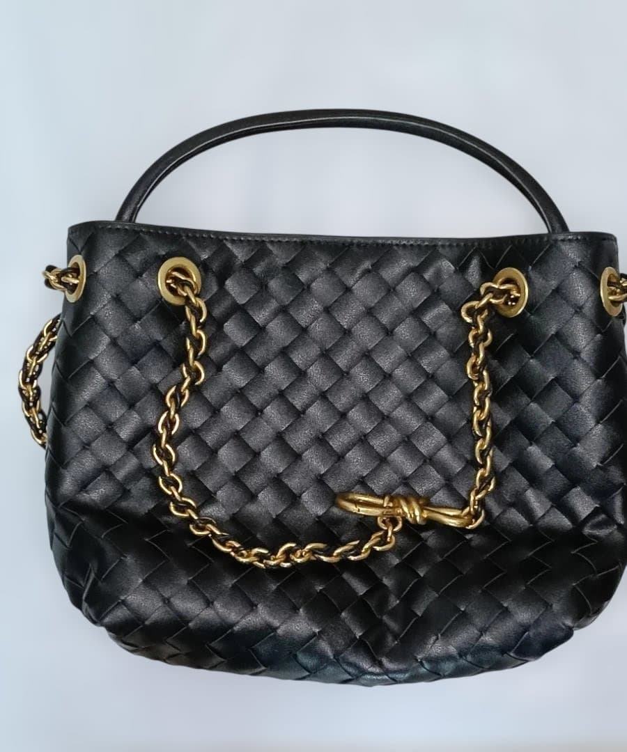 ボッテガヴェネタ アンディアーモ レザー 2WAY ショルダーバッグ ブラック