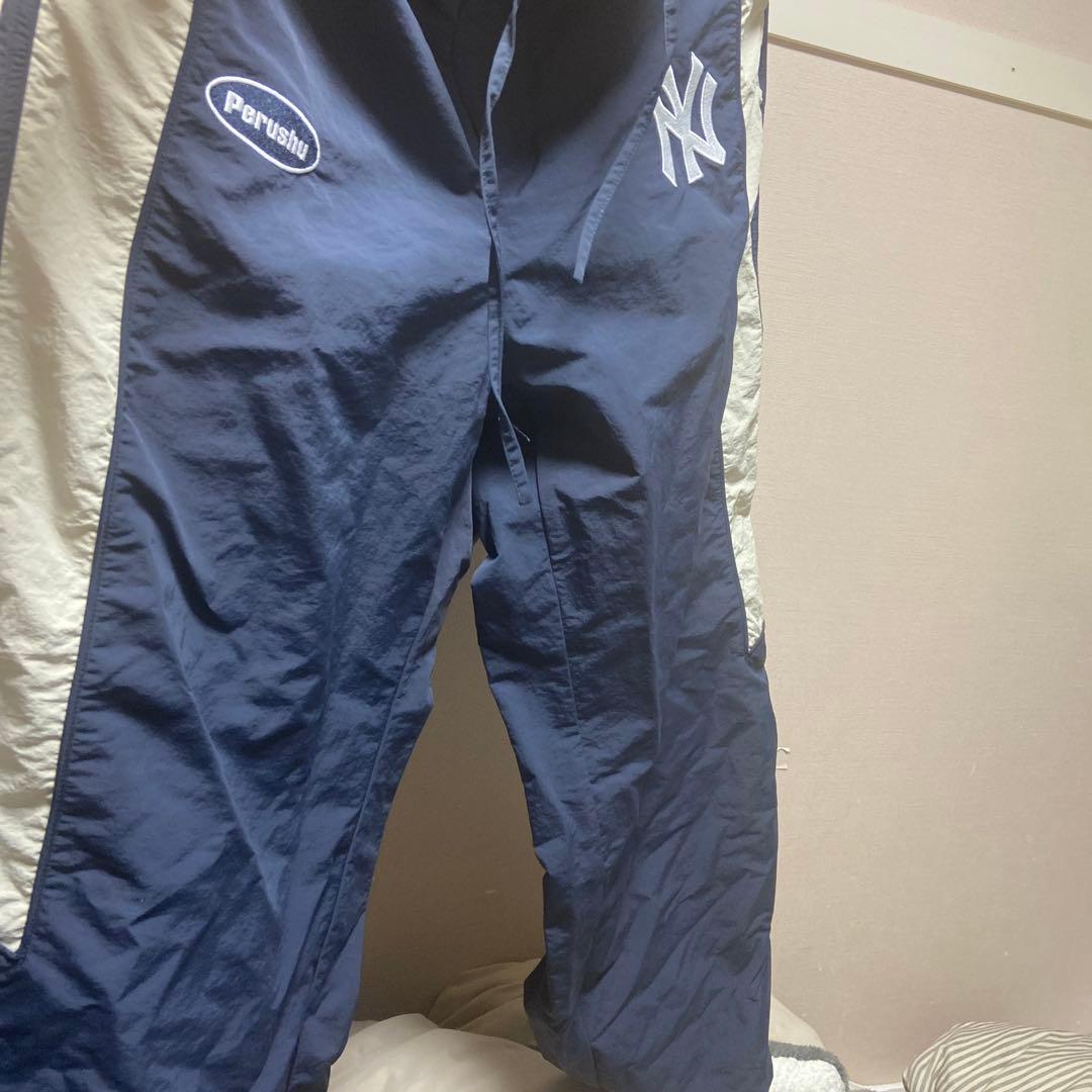 Perushu × MLB ナイロンドローコードパンツ