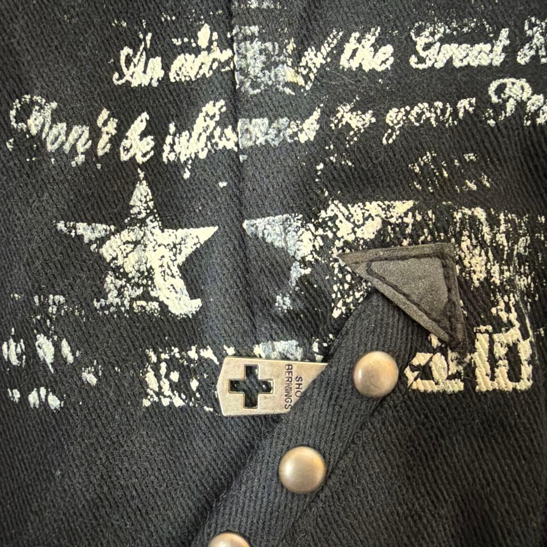 ✨新品✨バーニングショー ダメージ スタッズ スカル Y2K デニム ジャケット