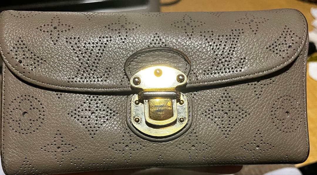 ルイ・ヴィトン ポルトフォイユ　グレー レザー 長財布