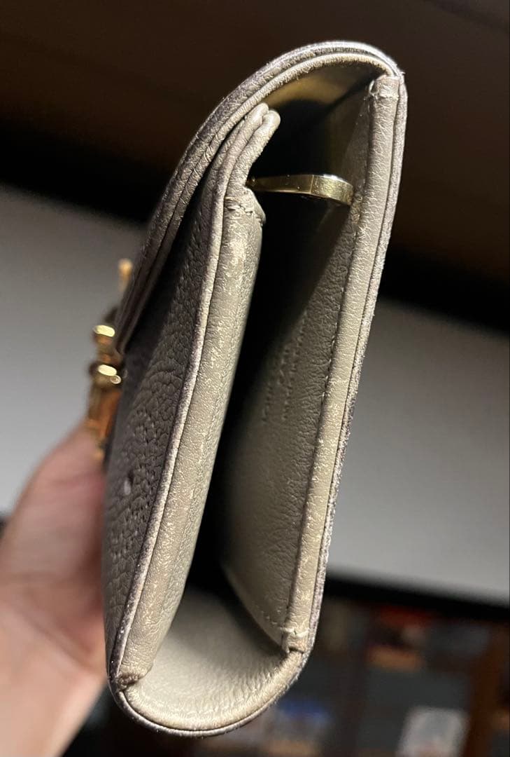 ルイ・ヴィトン ポルトフォイユ　グレー レザー 長財布
