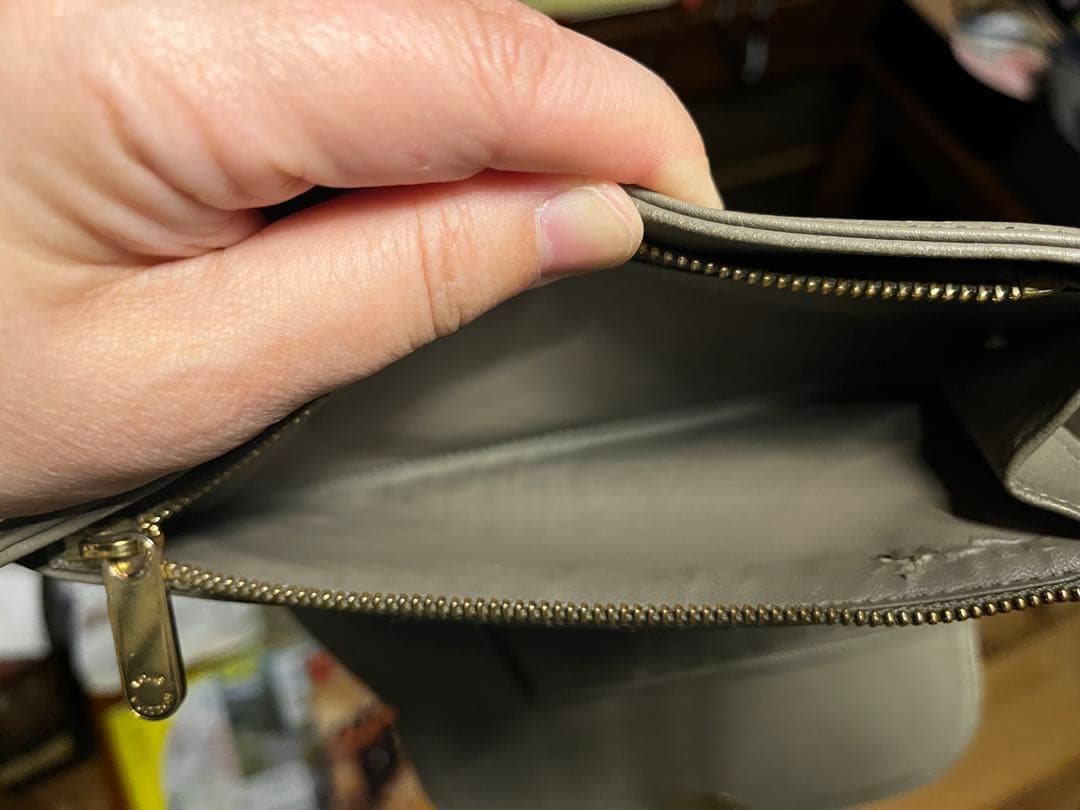 ルイ・ヴィトン ポルトフォイユ　グレー レザー 長財布