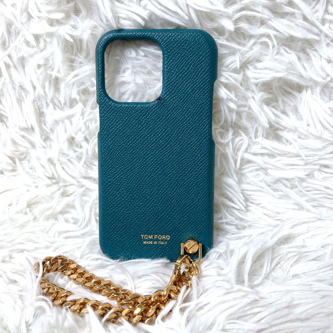 定価12万越え✨　トムフォード iPhone13Pro ケース ゴールドチェーン
