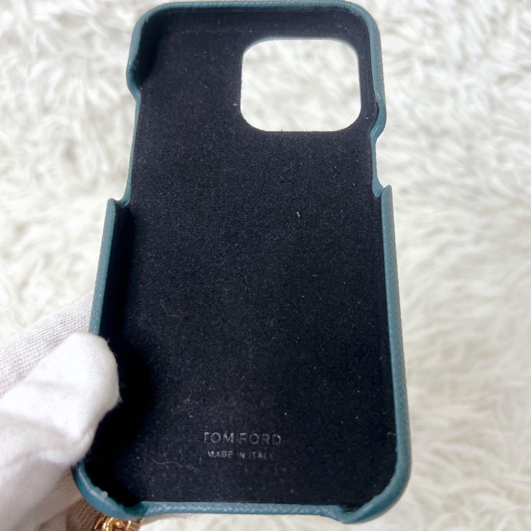 定価12万越え✨　トムフォード iPhone13Pro ケース ゴールドチェーン