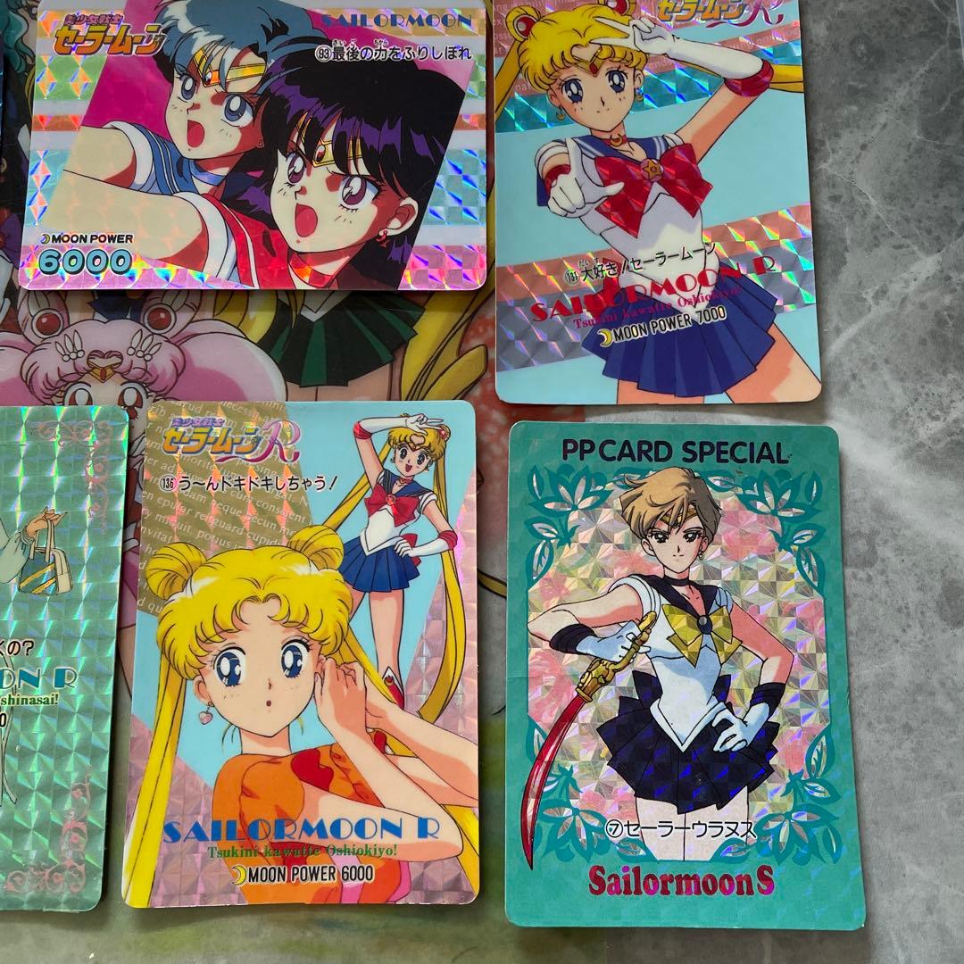 当時物　セーラームーン トレーディングカードセット　下敷きおまけ付き