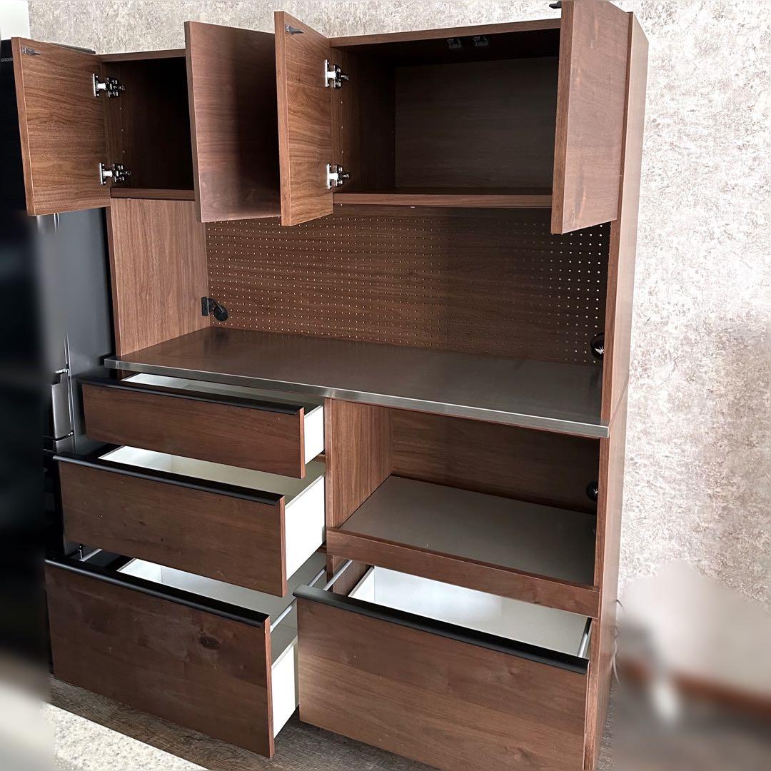 美品　CRASH GATE キッチンボード 140cm レンジ台 食器棚収納