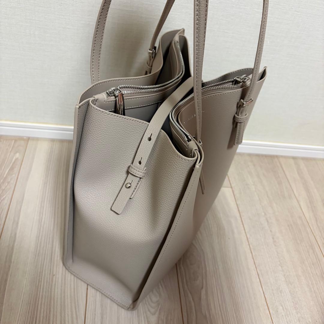CHARLES&KEITH サンサ クラッシックダブルハンドルトートバッグ