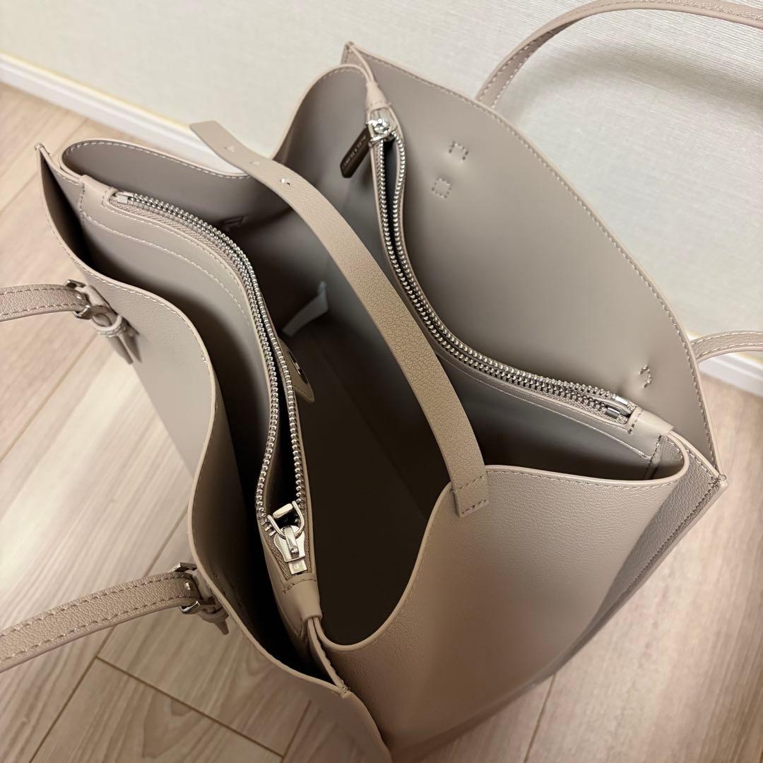 CHARLES&KEITH サンサ クラッシックダブルハンドルトートバッグ