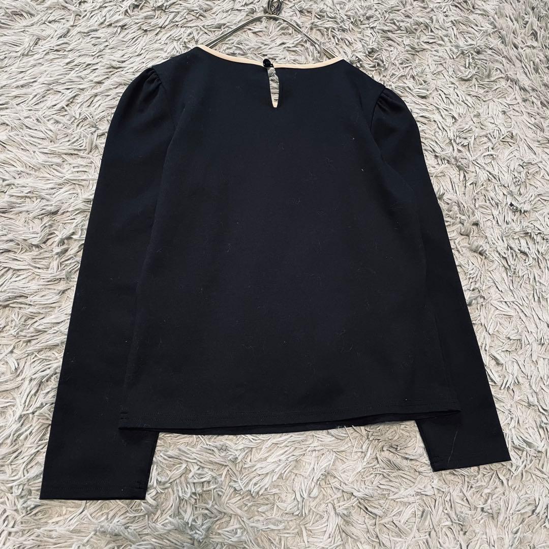 M'S GRACY エムズグレーシー　ビジュースパンコール音符　カットソー　黒