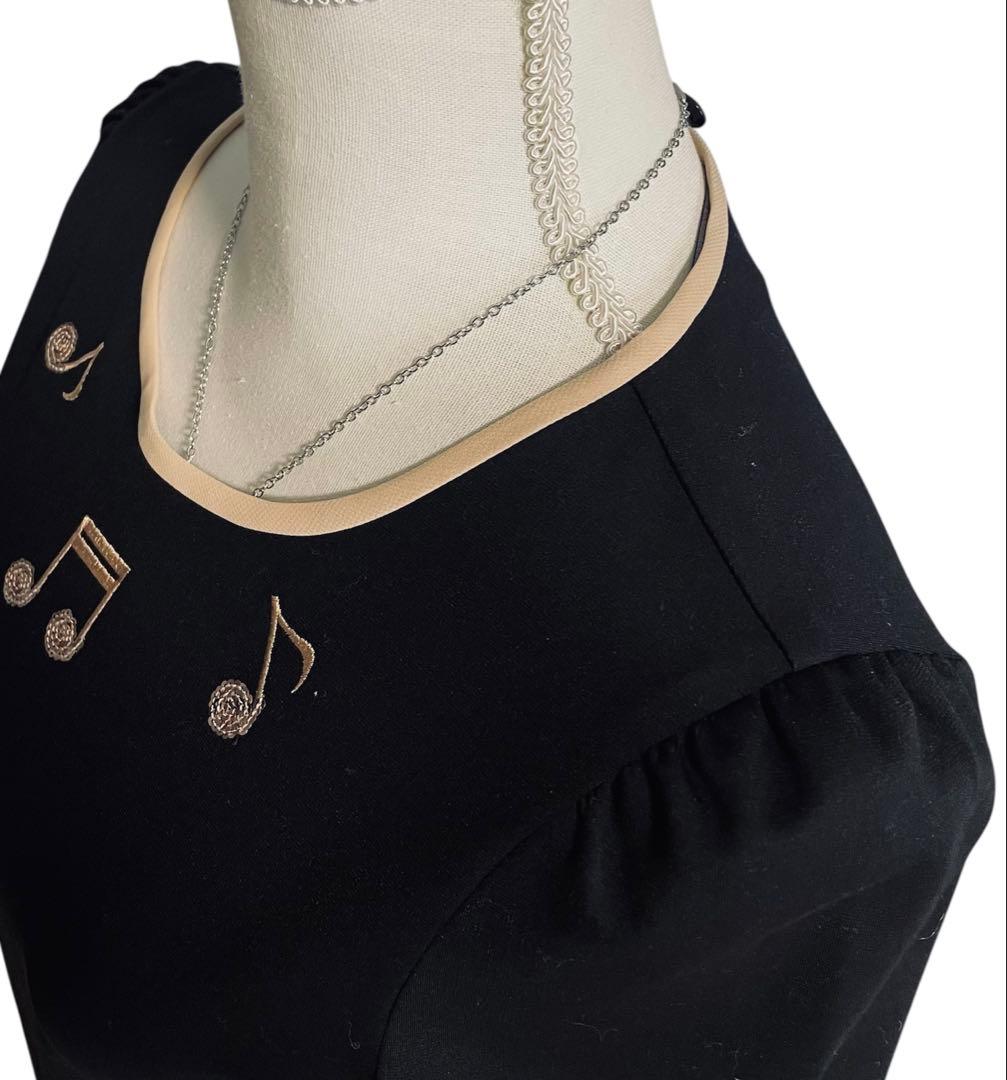 M'S GRACY エムズグレーシー　ビジュースパンコール音符　カットソー　黒