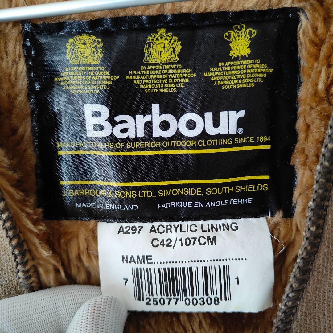 「４２」００ｓ/バブアー/ベスト/リバーシブル/ファー/ライナー/ボア