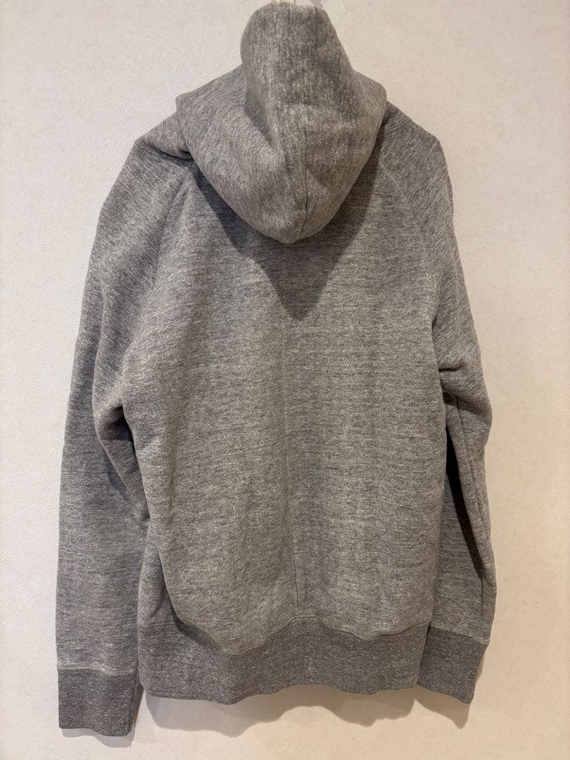 グレー ダブルジップパーカー