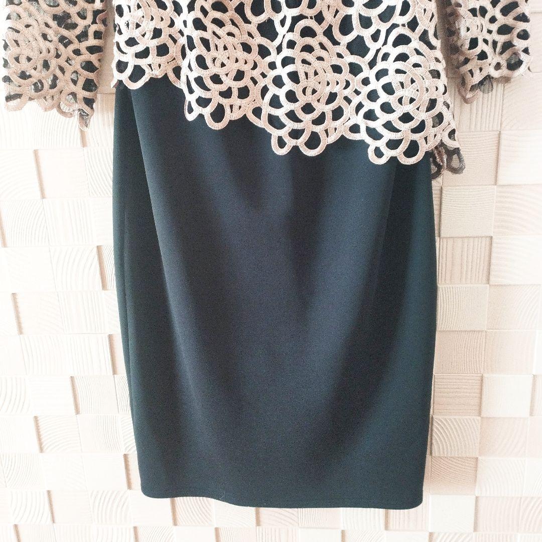 【TADASHI SHOJI】タダシショージ 刺繍 ワンピース ドレス M 美品