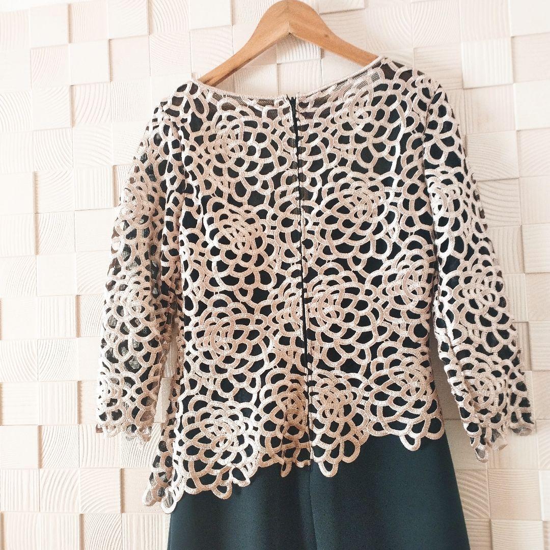 【TADASHI SHOJI】タダシショージ 刺繍 ワンピース ドレス M 美品